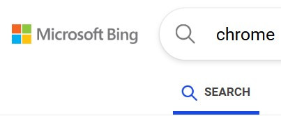 Suche nach Chrome auf Bing